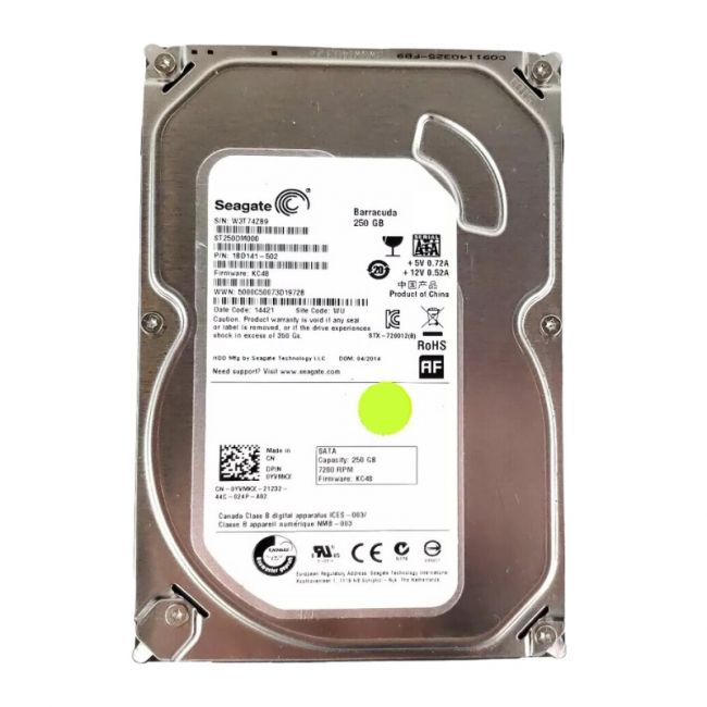 1BD141-502 Seagate Barracuda 250GB 7.2K RPM SATA 6Gb/s 3.5-inch Hard Drive
SKU: 1BD141-502
Weight: 3.00 lbs
Condition: Refurbished
✔ 250GB capacity with 7200 RPM speed for fast data access
✔ SATA 6Gb/s interface for efficient data transfer
✔ 3.5" form factor, ideal for desktops and workstation