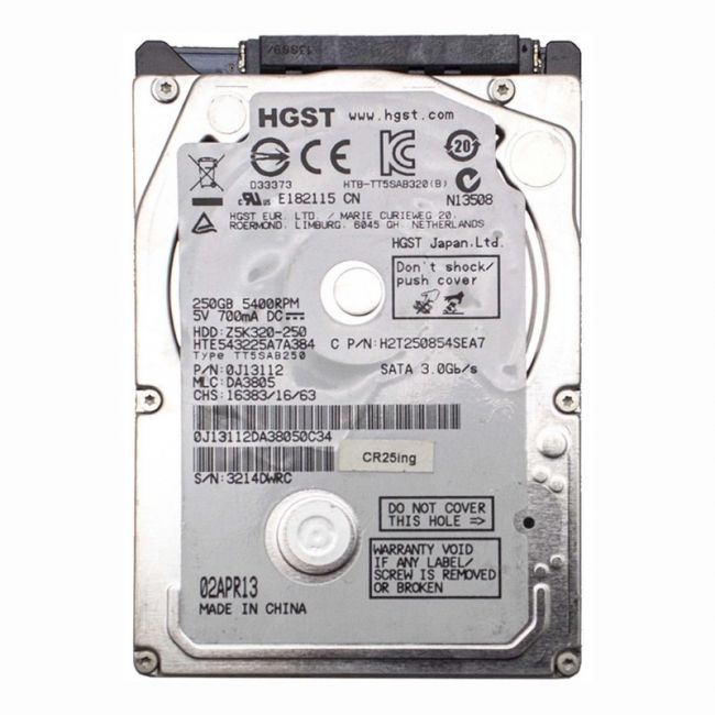 HTE543225A7A384 HGST Hitachi Travelstar Z5K320 250GB 5.4K RPM 3Gb/s SATA 8MB Cache 2.5-inch Internal Hard Drive
SKU: HTE543225A7A384
Weight: 3.00 lbs
Condition: Refurbished
250GB storage capacity ideal for portable devices and laptops
5,400 RPM spindle speed for reliable and efficient performance
SATA 3Gb/s interface ensures quick data transfer rates
2.5-inch form factor with 8MB cache for smooth system integration
