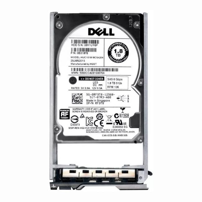 RF9T8 Dell 1.8TB 10K RPM 12Gb/s SAS 512e 2.5-inch Hot Swap Internal Hard Disk Drive with Tray
SKU: RF9T8
Weight: 3.00 lbs
Condition: Refurbished
1.8TB 10K RPM SAS 12Gbps 2.5-inch internal hard drive
512e sector format for compatibility with modern systems
Hot-swap capability for seamless integration and maintenance