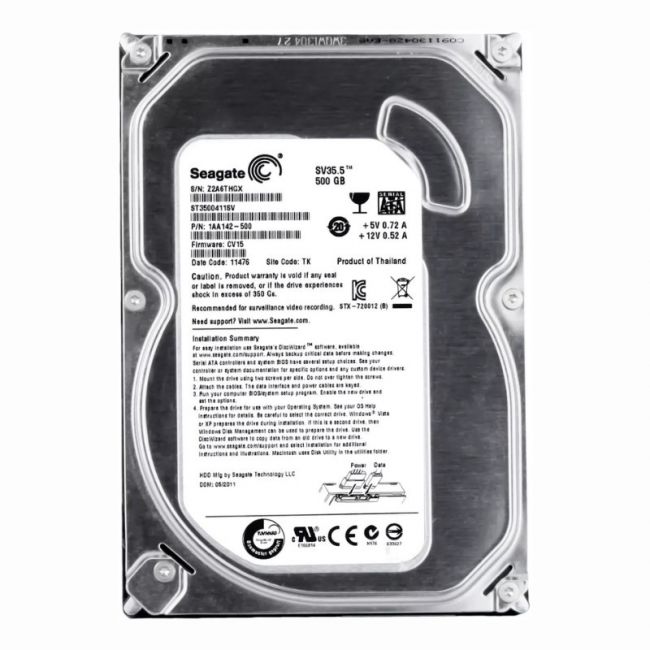 ST3500411SV Seagate SV35.5 500GB 7.2K RPM 6Gb/s SATA 512e 16MB Cache 3.5-Inch Hard Disk Drive
SKU: ST3500411SV
Weight: 3.00 lbs
Condition: Refurbished
500GB storage capacity for moderate to heavy data usage
7,200 RPM spindle speed for quick data retrieval
6Gb/s SATA interface with 512e support for efficient data management
3.5-inch form factor with 16MB cache for optimized performance