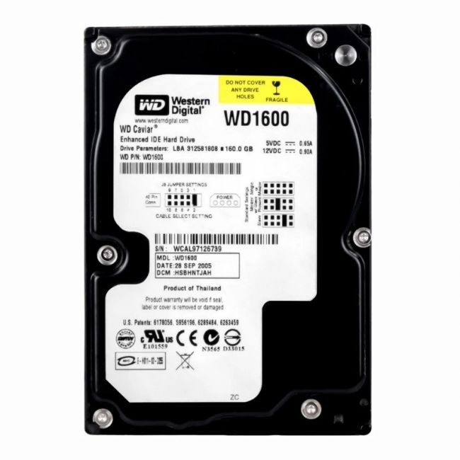WD1600-ATA Western Digital Caviar 160GB 7.2K RPM ATA/100 512n 2MB Cache 3.5-Inch Internal Hard Disk Drive
SKU: WD1600-ATA
Weight: 3.00 lbs
Condition: Refurbished
160GB storage capacity for desktop and general computing needs
7,200 RPM speed for faster data retrieval
ATA/100 interface with 512n for stable data transfer
3.5-inch form factor with 2MB cache for enhanced performance