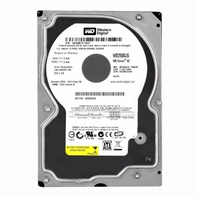 WD2500JS-60NCB1 Western Digital Caviar SE 250GB 7.2K RPM 3Gb/s SATA 512n 8MB Cache 3.5-Inch Hard Disk Drive
SKU: WD2500JS-60NCB1
Weight: 3.00 lbs
Condition: Refurbished
250GB storage capacity ideal for desktop computing
7,200 RPM speed for efficient data access and retrieval
SATA 3Gb/s interface ensures reliable data transfer
8MB cache enhances read/write performance and responsiveness