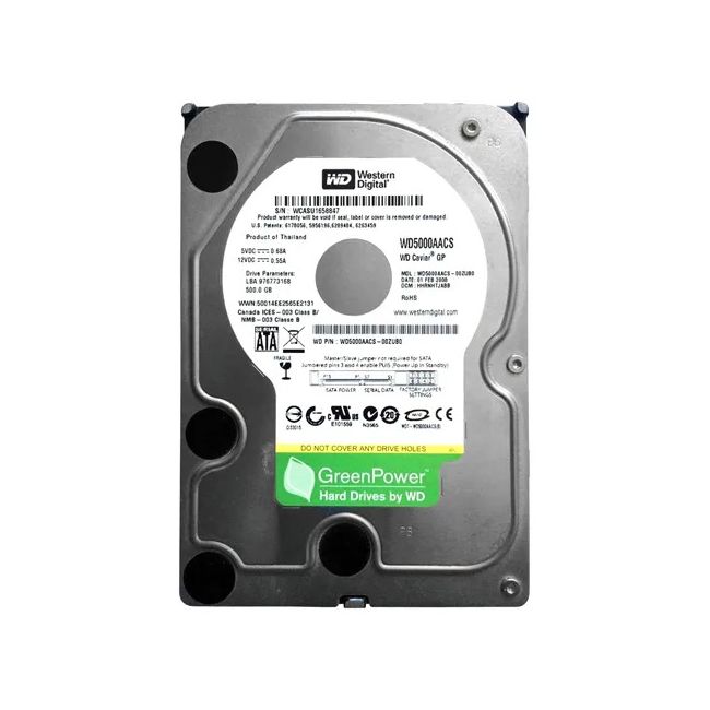WD5000AACS Western Digital 500GB SATA 3Gb/s LFF 3.5-inch Hard Drive