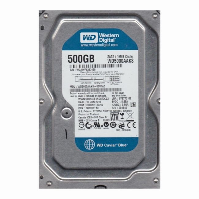 WD5000AAKS-00V1A0 Western Digital Caviar Blue 500GB 7.2K RPM 3Gb/s SATA 16MB Cache 3.5-Inch Hard Disk Drive
SKU: WD5000AAKS-00V1A0
Weight: 3.00 lbs
Condition: Refurbished
7,200 RPM spindle speed for faster data retrieval
3Gb/s SATA interface for reliable and efficient data transfer
16MB cache for enhanced performance in standard desktop