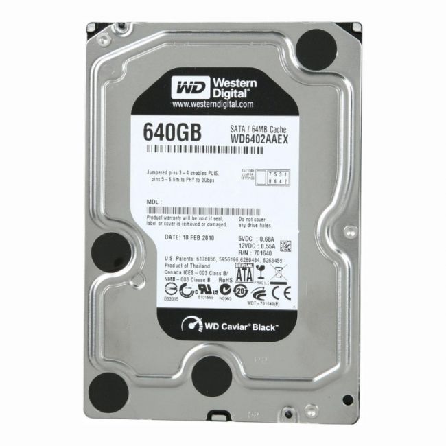 WD6402AAEX Western Digital Caviar Black 640GB 7.2K RPM 6Gb/s SATA 64MB Cache 3.5-Inch Hard Disk Drive
SKU: WD6402AAEX
Weight: 3.00 lbs
Condition: Refurbished
640GB storage capacity for high-performance desktop setups
7,200 RPM rotational speed ensures quick data access
6Gb/s SATA interface for fast data transfer
64MB cache for improved read/write speeds and efficiency