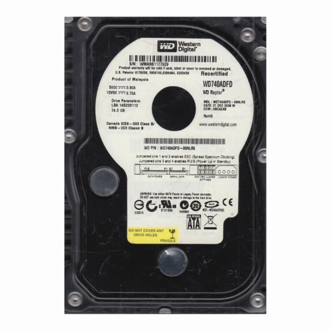 WD740ADFD-00NLR5 Western Digital Raptor 74GB 10K RPM SATA 1.5Gb/s 16MB Cache 3.5-Inch Hard Disk Drive
SKU: WD740ADFD-00NLR5
Weight: 3.00 lbs
Condition: Refurbished
74GB storage capacity ideal for high-performance desktop systems
10,000 RPM rotational speed for fast data access
SATA 1.5Gb/s interface for reliable data transfer
16MB cache enhances data throughput and performance