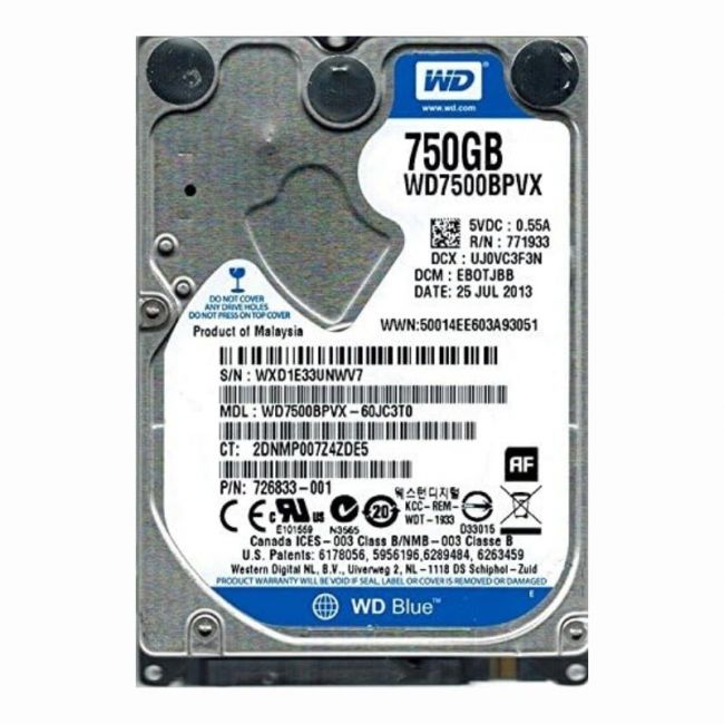 WD7500BPVX-60JC3T0 Western Digital Blue 750GB 5.4K RPM 6Gb/s SATA 512e 8MB Cache 2.5-Inch Hard Disk Drive
SKU: WD7500BPVX-60JC3T0
Weight: 3.00 lbs
Condition: Refurbished
750GB storage capacity ideal for laptops and compact systems
5,400 RPM speed for energy-efficient operation
6Gb/s SATA interface for fast data transfer rates
2.5-inch form factor with 8MB cache for optimized performance