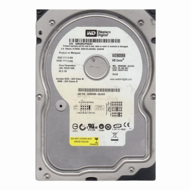WD800BB-00JHCO Western Digital Caviar Blue 80GB 7.2K RPM ATA-100 512n 2MB Cache 3.5-Inch Hard Disk Drive
SKU: WD800BB-00JHCO
Weight: 3.00 lbs
Condition: Refurbished
80GB storage capacity ideal for basic desktop applications
7,200 RPM speed for faster data access and reliable performance
ATA-100 interface for seamless compatibility with older systems
3.5-inch form factor with 2MB cache for efficient data handling