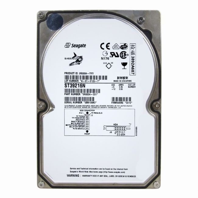 ST39216N Seagate Barracuda 18XL 9.2GB 7.2K RPM Ultra SCSI 50-Pin 2MB Cache 3.5-inch Internal Hard Drive