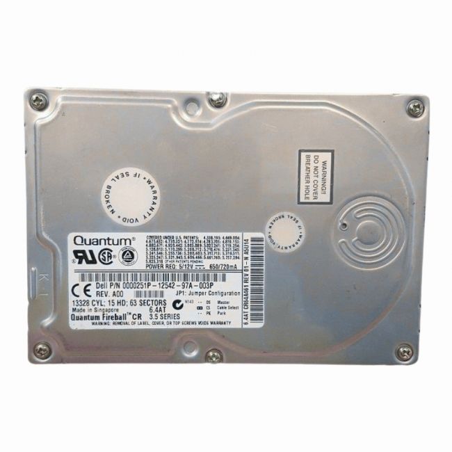 0000251P Dell 6.4GB 5.4K RPM ATA-66 512KB Cache 3.5-inch Hard Drive
SKU: 0000251P
Weight: 3.00 lbs
Condition: Refurbished
6.4GB 5400 RPM 3.5-inch internal hard drive from Dell
ATA-66 interface for legacy IDE/PATA systems
512KB cache for smooth basic data operations
Reliable solution for vintage computing environments