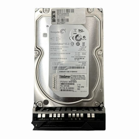 03T8336 Lenovo 4TB 7.2K RPM 6Gb/s SAS 128MB Cache 3.5-inch Hard Drive