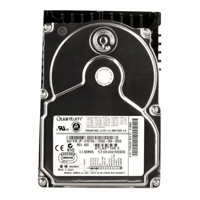 0707YG Dell 9.2GB 10K RPM Ultra-160 SCSI 68-Pin 8MB Cache 3.5-inch Internal Hard Drive
SKU: 0707YG
Weight: 3.00 lbs
Condition: Refurbished
9.2GB Ultra160 SCSI 3.5-inch internal hard drive
10,000 RPM spindle speed for fast data access
8MB cache for improved performance
68-pin interface for legacy system compatibility