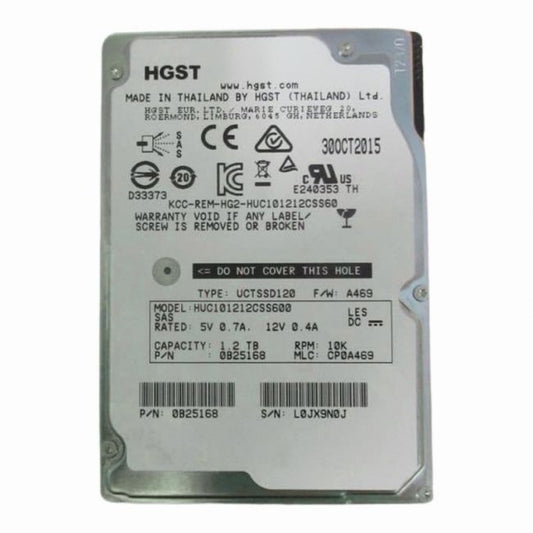 0B25168 HGST Hitachi Ultrastar C10K1200 1.2TB 10K RPM 6Gb/s SAS 64MB Cache 2.5-inch Internal Hard Drive
SKU: 0B25168
Weight: 3.00 lbs
Condition: Refurbished
1.2TB 10K RPM SAS 6Gbps 2.5-inch enterprise hard drive
64MB cache for optimized data handling
Advanced features like Rotational Vibration Safeguard (RVS)
Compatible with high-performance servers and storage systems
