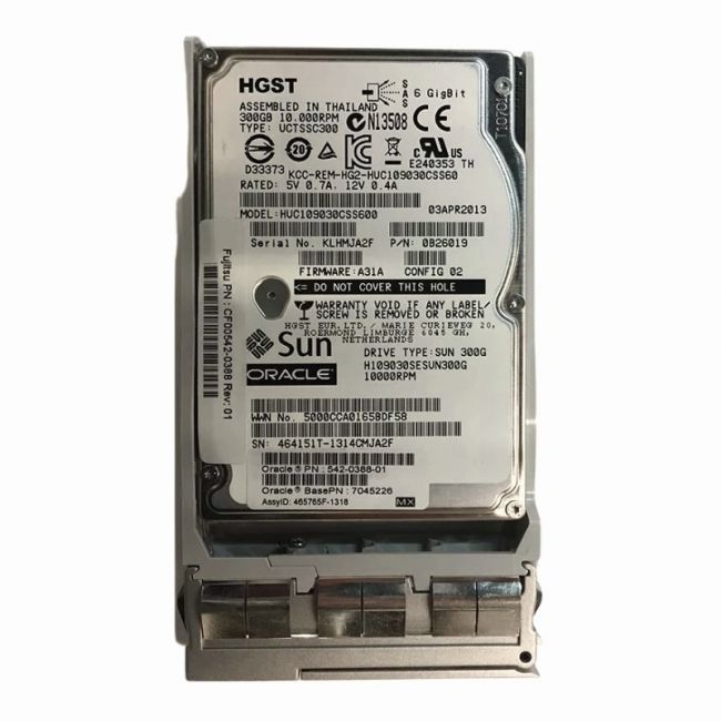 0B26019 HGST Hitachi Ultrastar C10K900 300GB 10K RPM 6Gb/s SAS 64MB Cache 2.5-inch Internal Hard Drive