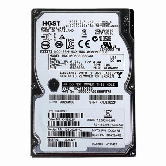 0B26036 HGST Hitachi Ultrastar C10K900 600GB 10K RPM 6Gb/s SAS 64MB Cache 2.5-inch Internal Hard Drive
SKU: 0B26036
Weight: 3.00 lbs
Condition: Refurbished
600GB 10K RPM SAS 6Gbps 2.5-inch internal hard drive
64MB cache for enhanced data throughput
Designed for enterprise applications requiring high-speed data access
Hot-swap capability for seamless maintenance in server environments