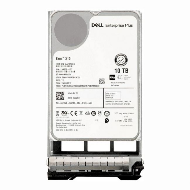 0JJVN2 Dell 10TB 7.2K RPM 12Gb/s SAS 3.5-inch Hard Disk Drive
SKU: 0JJVN2
Weight: 3.00 lbs
Condition: Refurbished
10TB 7.2K RPM SAS 12Gbps 3.5-inch internal hard drive
Designed for Dell PowerEdge and PowerVault systems
4Kn sector format for advanced data handling
Hot-plug capability for easy maintenance and upgrades
