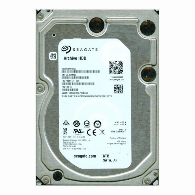1NA17Z-569 Seagate Archive 8TB 5.9K RPM SATA 6Gb/s 512e 128MB Cache 3.5-Inch Hard Disk Drive
SKU: 1NA17Z-569
Weight: 3.00 lbs
Condition: Refurbished
8TB storage capacity in a 3.5-inch form factor
5900 RPM spindle speed optimized for archival workloads
128MB cache enhancing data access efficiency
Designed for 24/7 operation with 180TB/year workload rating
