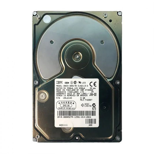25L2143 IBM 9.1GB 7.2K RPM Wide Ultra2 SCSI 2MB Cache 3.5-inch Hard Drive