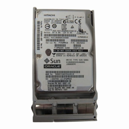 390-0488-02 Sun 600GB 10K RPM 6Gb/s SAS 64MB Cache 2.5-inch Hard Disk Drive
SKU: 390-0488-02
Weight: 3.00 lbs
Condition: Refurbished
600GB 10K RPM SAS 6Gbps 2.5-inch internal hard drive
64MB cache for efficient data processing
Designed for Sun Microsystems server systems
Hot-swap capability for seamless maintenance