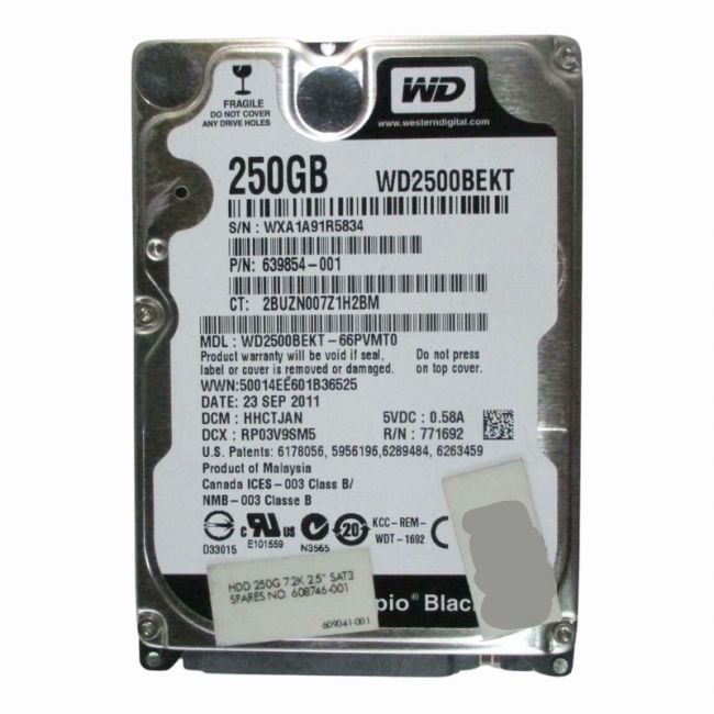 608746-001 HP 250GB 7.2K RPM 3Gb/s SATA 2.5-inch Hard Drive
SKU: 608746-001
Weight: 3.00 lbs
Condition: Refurbished
250GB storage capacity ideal for everyday computing needs
7,200 RPM spindle speed for fast data access
SATA 3Gb/s interface for reliable data transfers
2.5-inch form factor for compact installation