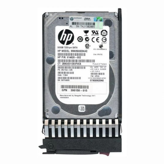 614828-002 HP 500GB 7.2K RPM 3Gb/s SATA Midline Quick Release 2.5-inch Internal Hard Disk Drive