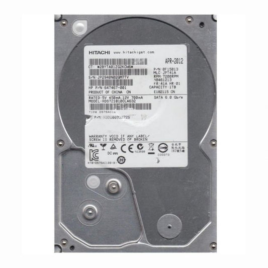 647467-001 HP 1TB 7.2K RPM 6Gb/s SATA MidLine 3.5-inch Internal Hard Disk Drive
SKU: 647467-001
Weight: 3.00 lbs
Condition: Refurbished
1TB storage capacity for substantial data needs
7200 RPM spindle speed for quick data retrieval
6Gbps SATA interface for high-speed data transfer
3.5-inch form factor suitable for desktop and server systems