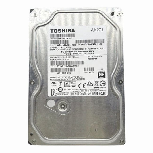 661699-002 HP 1TB 7.2K RPM 6Gb/s SATA 32MB Cache 3.5-inch 32MB Hard Drive