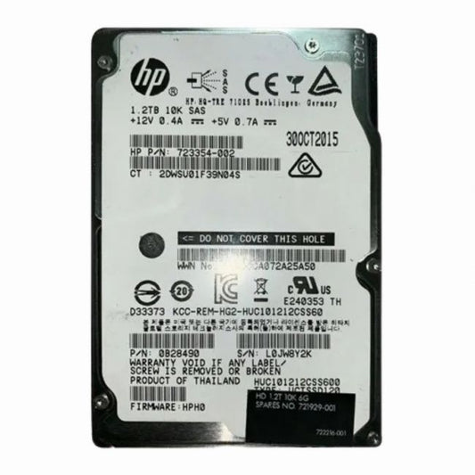 721929-001 - HP Savvio 10K.7 1.2TB 10K RPM SAS 6Gb/s 64MB Cache 2.5-Inch Hot-Swap SFF Hard Drive