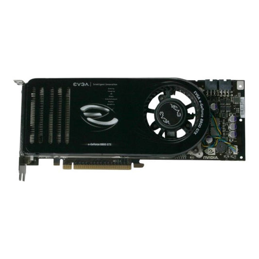 768-P2-N831-AR EVGA GeForce 8800 GTX 768MB GDDR3 PCI Express x16 Video Graphics Card
SKU: 768-P2-N831-AR
Weight: 5.00 lbs
Condition: Refurbished
NVIDIA GeForce 8800 GTX 768MB GDDR3 graphics card
Graphics clock speed of 575 MHz with DirectX 10 support
Dual DVI-I and HDTV-Out output interfaces for versatile connectivity
768MB GDDR3 memory with a 384-bit memory bus for high-quality visuals