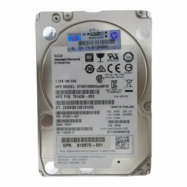 791436-003 HP 1.2TB 10K RPM 6Gb/s SAS 64MB Cache 2.5-inch Hot-Swap Hard Drive
SKU: 791436-003
Weight: 3.00 lbs
Condition: Refurbished
1.2TB storage capacity for high-demand enterprise applications
10,000 RPM speed for quick data access and enhanced performance
6Gb/s SAS interface ensures fast and reliable data transfers
2.5-inch Small Form Factor with 64MB cache for efficient operations