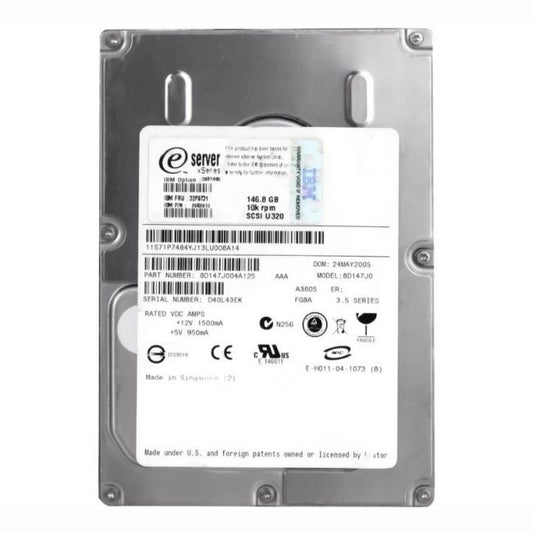 8D147J0 Maxtor Atlas 10K V 147.1GB 10K RPM Ultra-320 SCSI 80-Pin 8MB Cache 3.5-inch Internal Hard Drive
SKU: 8D147J0
Weight: 3.00 lbs
Condition: Refurbished
147.1GB capacity with 10,000 RPM spindle speed
Ultra-320 SCSI 80-Pin interface for high-speed data transfer
8MB cache to enhance read/write performance
3.5-inch form factor suitable for enterprise environments