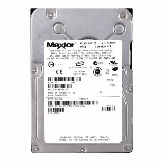 8K147J0 Maxtor Atlas 15K II 146GB 15K RPM Ultra320 80-Pin SCSI 8MB Cache 3.5-inch Internal Hard Drive