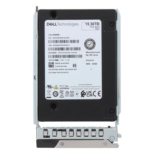 8TY8G Dell 15.36TB Enterprise PCIe Gen 4.0 x4 NVMe Read Intensive AG Drive U.2 Solid State Drive with Carrier
SKU: 8TY8G
Weight: 3.00 lbs
Condition: Refurbished
15.36TB capacity for massive enterprise storage needs
PCIe Gen 4.0 x4 NVMe interface delivering ultra-fast data speeds
Read-intensive design optimized for high-read workloads
U.2 form factor with carrier for easy integration and maintenance
