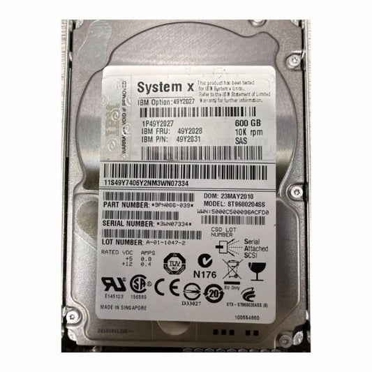 9PN066-039 Seagate Savvio 10K.4 600GB 10K RPM 6Gb/s SAS 16MB Cache 2.5-inch Internal Hard Drive
SKU: 9PN066-039
Weight: 3.00 lbs
Condition: Refurbished
600GB 2.5-inch enterprise hard drive with 10,000 RPM speed
SAS 6Gbps interface and 16MB cache for efficient data handling
Dual-port connectivity with support for up to 141MB/s sustained transfer rates
Features AES-256 encryption and 2 million hours MTBF for enhanced reliability