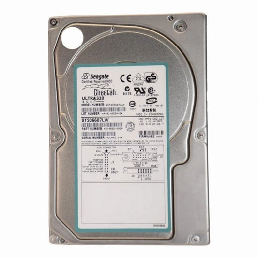 9V4005-002 Seagate Cheetah 10K.6 36.4GB 10K RPM Ultra-320 SCSI 68-Pin 8MB Cache 3.5-inch Internal Hard Drive
SKU: 9V4005-002
Weight: 3.00 lbs
Condition: Refurbished
9V4005-002 Seagate Cheetah 10K.6 36.4GB 10000 36.4GB capacity with 10,000 RPM spindle speed
Ultra-320 SCSI interface with 68-pin connector
8MB cache for improved data access
3.5-inch form factor suitable for enterprise serversRPM Ultra-320 SCSI 68-Pin 8MB Cache 3.5-inch Internal Hard Drive