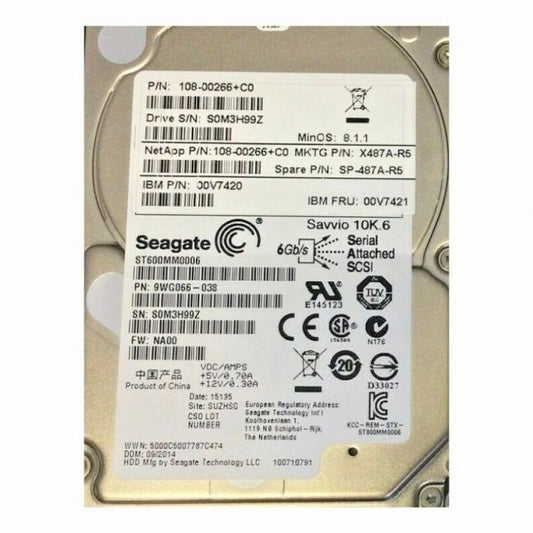 9WG066-038 Seagate Savvio 10K.6 600GB 10K RPM 6Gb/s SAS 64MB Cache 2.5-inch Hard Disk Drive
SKU: 9WG066-038
Weight: 3.00 lbs
Condition: Refurbished
600GB 10K RPM SAS 6Gbps 2.5-inch internal hard drive
64MB cache for improved data access speeds
Designed for enterprise applications and data centers
Hot-swap capability for seamless maintenance