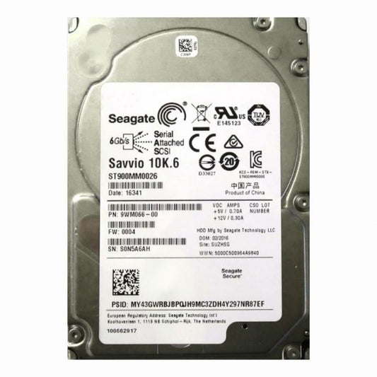 9WM066-003 Seagate Savvio 10K.6 900GB 10K RPM 6Gb/s SAS 64MB Cache 2.5-inch Hard Disk Drive
SKU: 9WM066-003
Weight: 3.00 lbs
Condition: Refurbished
900GB 10K RPM SAS 6Gbps 2.5-inch enterprise hard drive
64MB cache for improved data throughput
Designed for high-performance server and storage applications
15mm height compatible with a wide range of enterprise systems