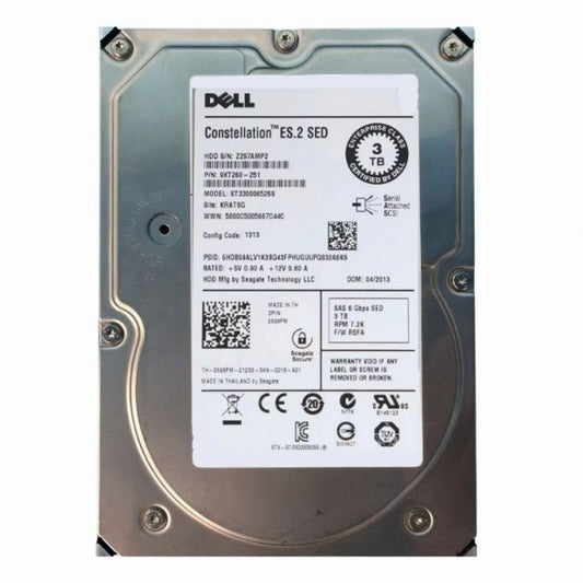 9XT260-251 Seagate Constellation ES.2 3TB 7.2K RPM 6Gb/s SAS 64MB Cache 3.5-inch Hard Disk Drive
SKU: 9XT260-251
Weight: 3.00 lbs
Condition: Refurbished
3TB 7200 RPM SAS 6Gbps 3.5-inch internal hard drive
64MB cache for efficient data processing
Designed for 24/7 enterprise environments
Enhanced rotational vibration tolerance for consistent performance