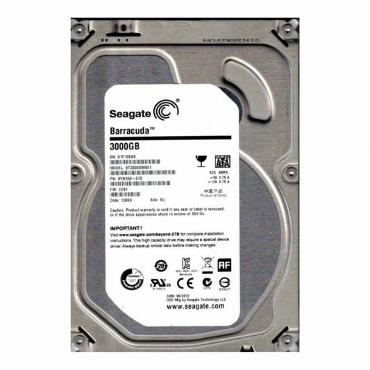 9YN166-570 Seagate Barracuda 3TB 7.2K RPM 6Gb/s SATA 64MB Cache 3.5-inch Hard Disk Drive
SKU: 9YN166-570
Weight: 3.00 lbs
Condition: Refurbished
3TB 7200 RPM SATA 6Gbps 3.5-inch internal hard drive
64MB cache for enhanced data processing
Sustained data transfer rate up to 210MB/s
Compatible with desktops and servers