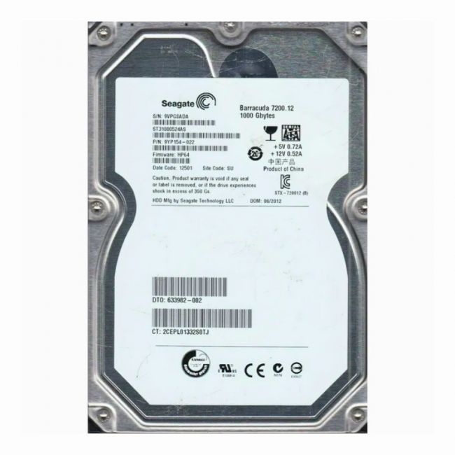 9YP154-022 Seagate 1TB 7.2K RPM 6Gb/s SATA 3.5-inch Hard Disk Drive
SKU: 9YP154-022
Weight: 3.00 lbs
Condition: Refurbished
1TB storage capacity for large file storage and applications
7,200 RPM spindle speed for quick data access
SATA 6Gb/s interface ensures fast and reliable data transfer
3.5-inch form factor fits standard desktop systems