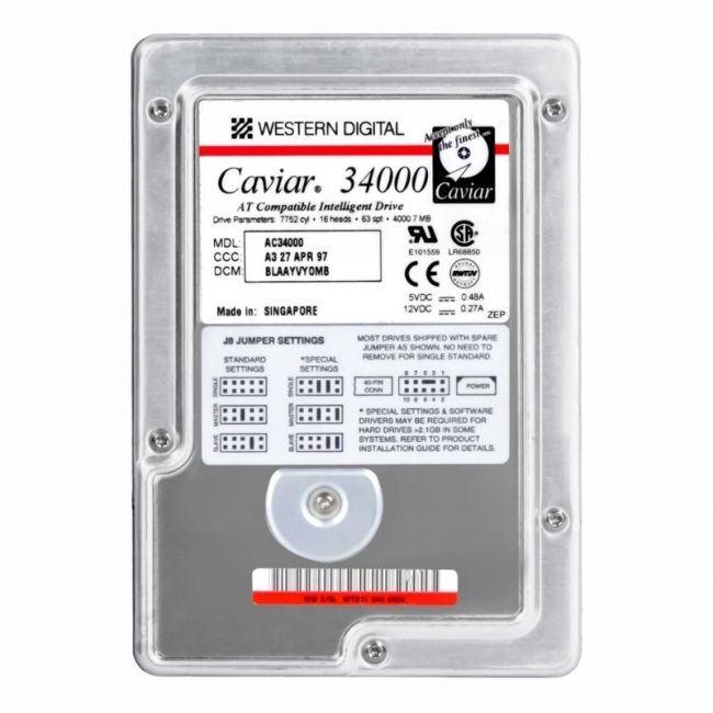 AC34000 Western Digital Caviar 34000 4GB 5.2K RPM IDE Ultra ATA/33 (ATA-4) 256KB Cache 3.5-inch Hard Disk Drive
SKU: AC34000
Weight: 3.00 lbs
Condition: Refurbished
4GB storage capacity ideal for entry-level systems
5,200 RPM rotational speed for smooth data access
Ultra ATA/33 interface compatible with older systems
256KB cache enhances performance and data throughput
