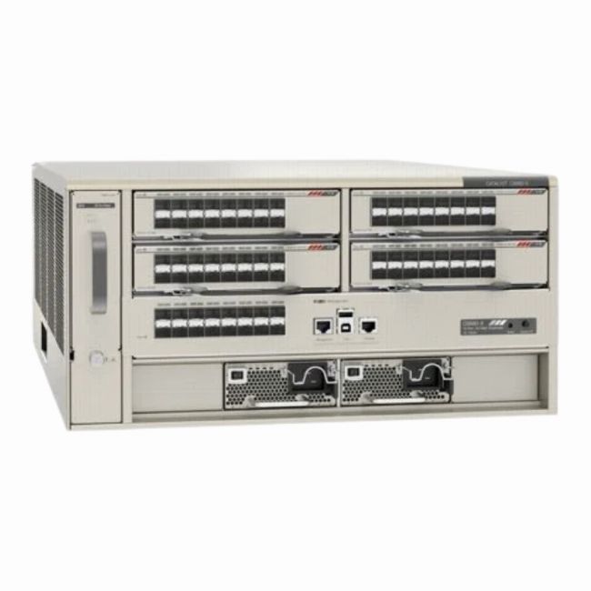 C6880-X-LE Cisco Catalyst 6880-X Series 4 x Ports Card Slots Rack-mountable Layer 3 Managed Network Switch Chassis
SKU: C6880-X-LE
Weight: 5.00 lbs
Condition: Refurbished
Cisco C6880-X-LE Catalyst 6880-X-Chassis
