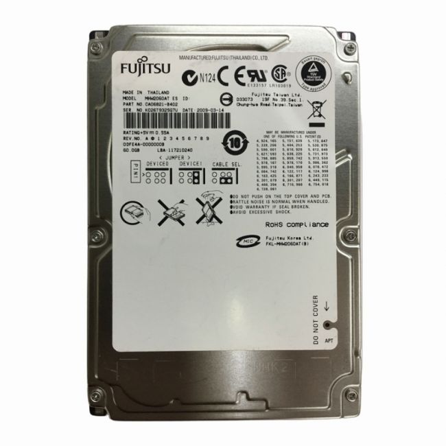 CA06821-B402 Fujitsu 60GB 4.2K RPM ATA-133 2MB Cache 2.5-inch Hard Drive
SKU: CA06821-B402
Weight: 3.00 lbs
Condition: Refurbished
60GB storage capacity tailored for compact systems and legacy laptops
4,200 RPM spindle speed optimized for low power usage and quiet operation
ATA-133 interface delivering up to 133MB/s data transfer rate
2.5-inch form factor ideal for portable and embedded applications