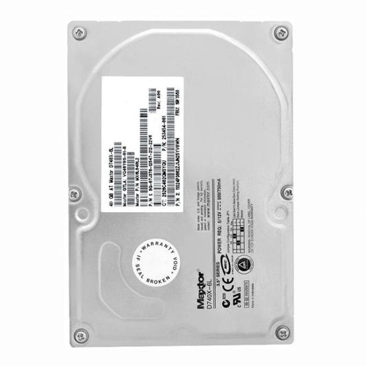 D740X-6L Maxtor DiamondMax Plus 40GB 7.2K RPM IDE Ultra ATA/133 2MB Cache 3.5-Inch Hard Drive
SKU: D740X-6L
Weight: 3.00 lbs
Condition: Refurbished
40GB capacity designed for legacy desktop systems
7,200 RPM spindle speed for improved data access times
Ultra ATA/133 (IDE) interface ensures legacy system compatibility
3.5-inch form factor with 2MB SDRAM cache for efficient performance