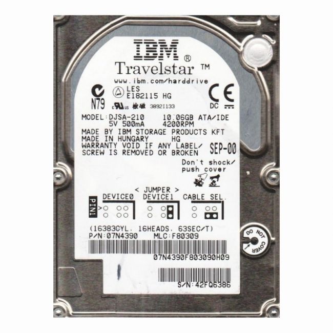 DJSA-210 IBM 10GB 4.2K RPM IDE Ultra ATA/66 (ATA-5) 512KB Cache 2.5-inch Hard Drive
SKU: DJSA-210
Weight: 3.00 lbs
Condition: Refurbished
10GB storage capacity ideal for older or compact systems
4,200 RPM rotational speed for moderate performance
Ultra ATA/66 interface with ATA-5 for efficient data transfer
512KB cache for improved data handling and responsiveness
