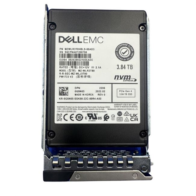 G5N65 Dell 3.84TB PCIe Gen 4.0 x4 NVMe Read Intensive U.2 SFF Solid State Drive
SKU: G5N65
Weight: 3.00 lbs
Condition: Refurbished
3.84TB capacity built for high-volume, read-intensive applications
PCIe Gen 4.0 x4 NVMe interface for ultra-fast data transfer
Read-intensive design offering speed and long-term efficiency
U.2 SFF form factor ensures seamless server integration