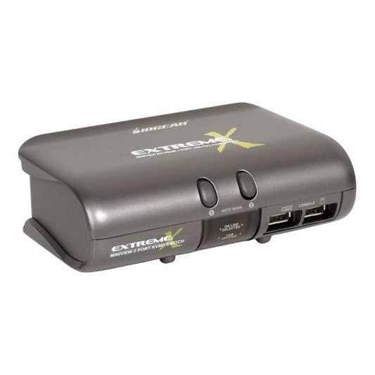 GCS1732 Iogear MiniView 2 x Ports VGA 18-Pin + 1 x Port VGA 15-Pin + 2 x Ports USB Extreme Multimedia KVMP Switch