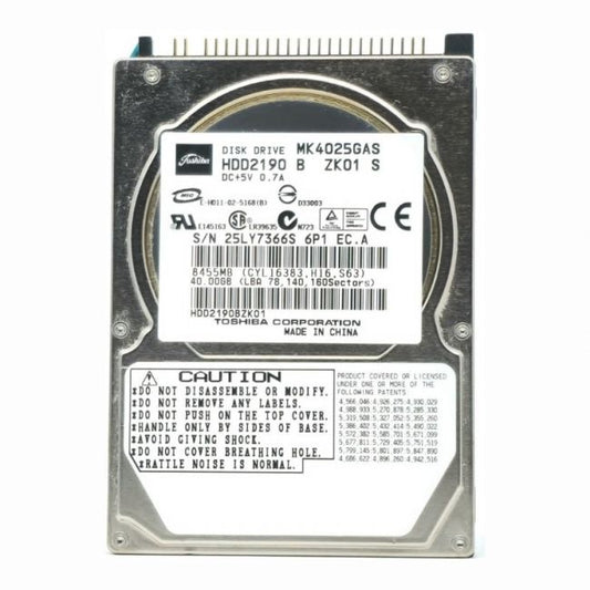 HDD2190 Toshiba 40GB 4.2K RPM ATA/100 2.5-inch Hard Disk Drive
SKU: HDD2190
Weight: 3.00 lbs
Condition: Refurbished
40GB storage capacity for basic data storage needs
4,200 RPM spindle speed for smooth, efficient access
ATA/100 interface for compatibility with older laptop systems
2.5-inch form factor for compact, portable storage