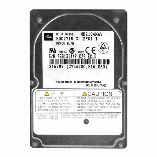 HDD2718 Toshiba 2.16GB 4.2K RPM IDE Ultra ATA/33 (ATA-4) 128KB Cache 2.5-Inch Hard Drive
SKU: HDD2718
Weight: 3.00 lbs
Condition: Refurbished
2.16GB storage capacity for compact applications
4,200 RPM speed for moderate data access
IDE Ultra ATA/33 (ATA-4) interface for older systems
128KB cache for improved data management