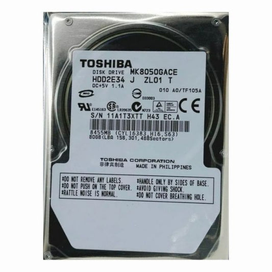 HDD2E34 Toshiba 80GB 4.2K RPM IDE Ultra ATA/100 8MB Cache 2.5-inch Hard Disk Drive
SKU: HDD2E34
Weight: 3.00 lbs
Condition: Refurbished
80GB storage capacity designed for compact, mobile devices
4,200 RPM spindle speed for quiet and energy-efficient performance
Ultra ATA/100 interface for reliable data transfer in older systems
2.5-inch form factor with 8MB cache for improved data handling